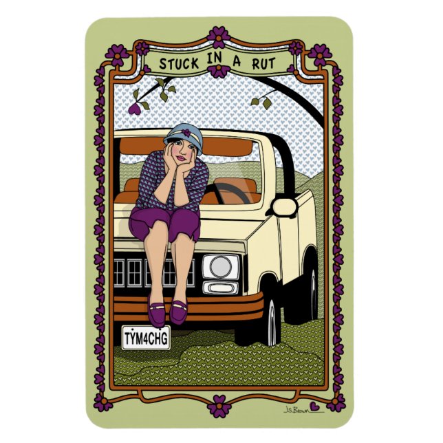 Stuck in a Rut_A_4x6 Refrigerator Magnet (Vertical)
