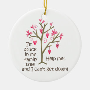 Stuck in Family Tree Ceramic Tree Decoration