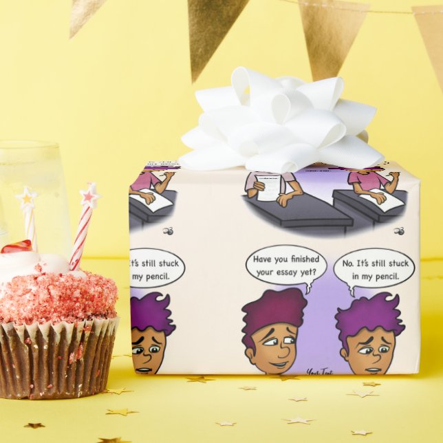 Stuck In Pencil Wrapping Paper (Birthday Party)