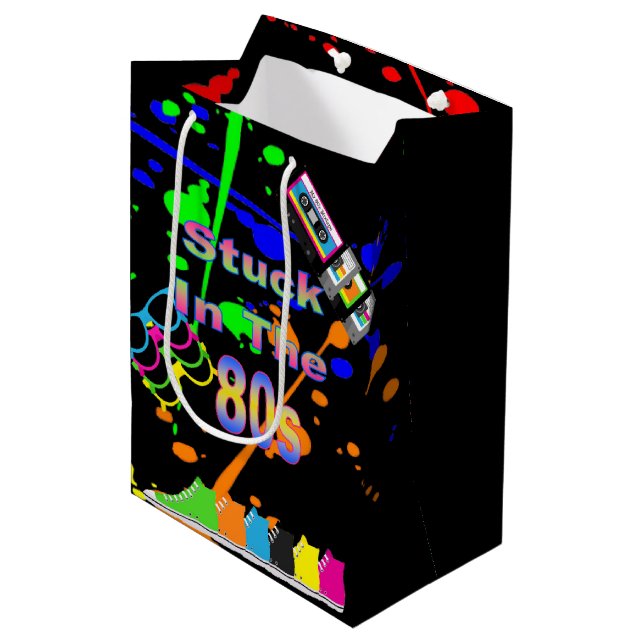 Stuck in the 80s medium gift bag (Front Angled)