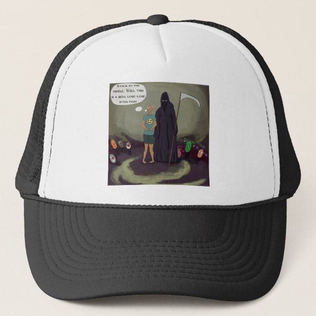 Stuck In The Middle W/Grim Reaper Funny Trucker Hat (Front)