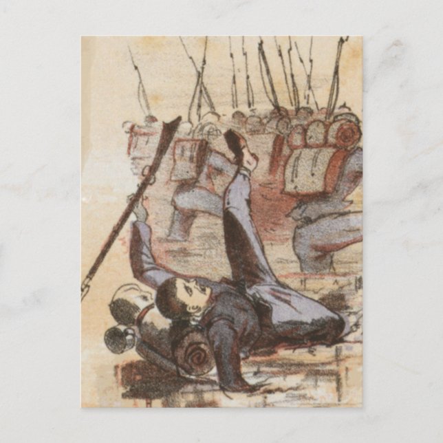 Stuck in the Mud Civil War Life Postcard (Front)