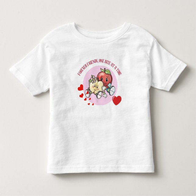 Stuck on You (Adorable Apple Buddies) Toddler T-Shirt (Front)