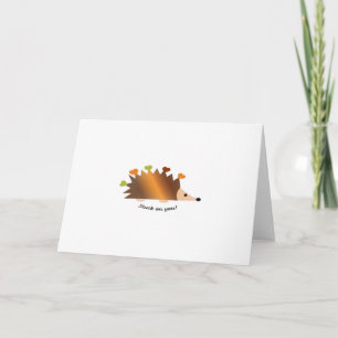 Stuck On You Hedgehog And Hearts Cute Design  Card