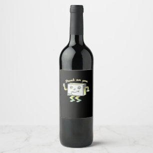 Stuck On You Post It Minimal Modern Style Wine Label