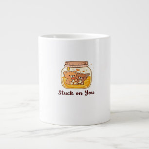 Stuck On You Simple Love Aesthetic  Large Coffee Mug