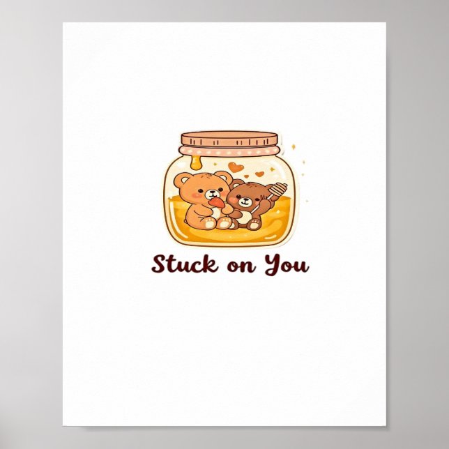 Stuck On You Simple Love Aesthetic  Poster (Front)