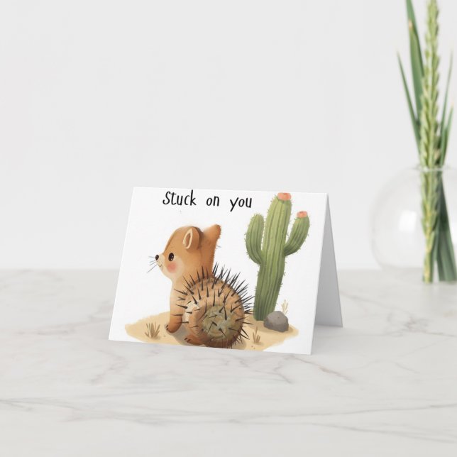 Stuck on you thank you card (Front)