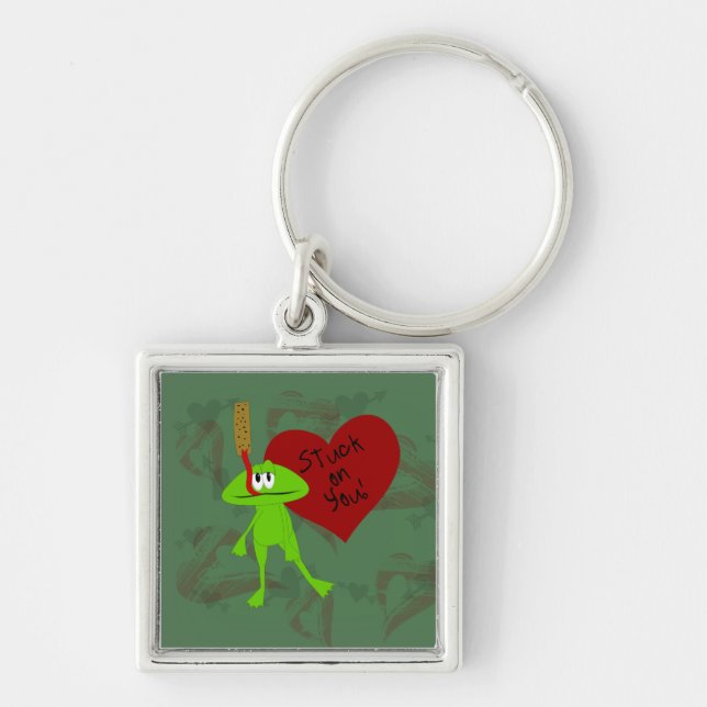 Stuck On You Valentine Keychain (Front)