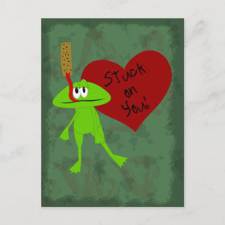 Stuck On You Valentine Recipe Postcard