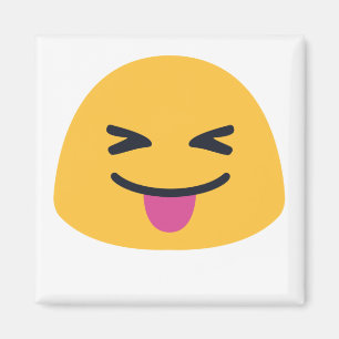 Stuck out tongue closed eyes Emoji Magnet