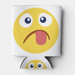 Stuck Out Tongue Emojia Can Cooler