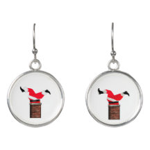 Stuck Santa Earrings