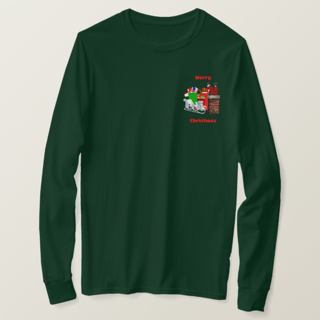 Stuck Santa Long Sleeve T-Shirt (Design Front)