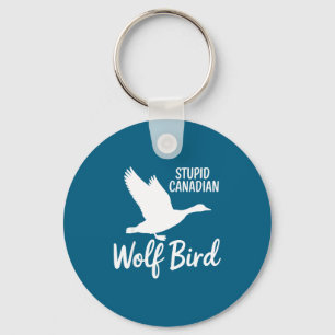 Stud Canadian Wolf Bird Funny  Key Ring