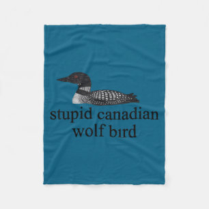 Stud Canadian Wolf Bird Lgbt Hockey  Fleece Blanket