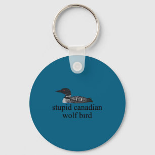Stud Canadian Wolf Bird Lgbt Hockey Key Ring