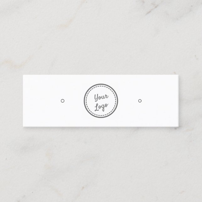 Stud Earring  Display Card |Add Your Logo (Front)
