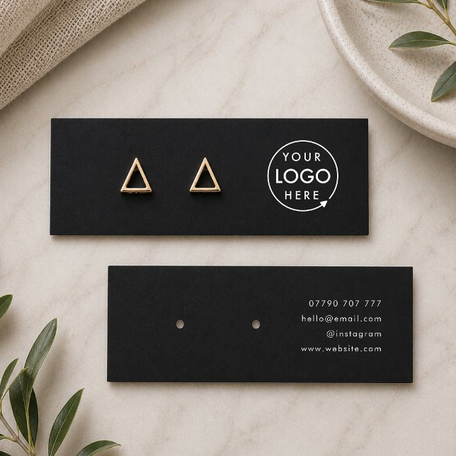 Stud Earring Display Card | Black Jewelery Display (Creator Uploaded)