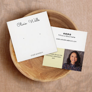 Stud Earring Photo Social Media Display Card