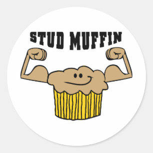 Stud Muffin Classic Round Sticker