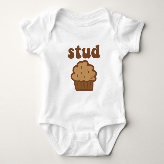 Stud Muffin Valentines  T-Shirt Baby Bodysuit (Front)