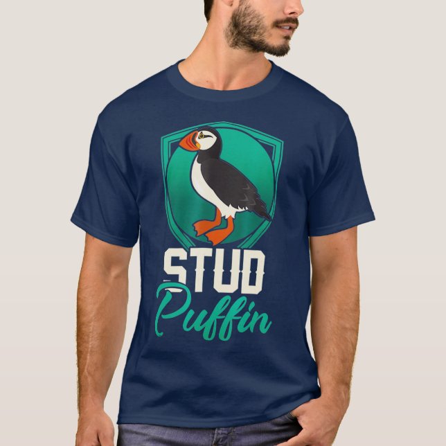 Stud Puffin Seabird  Animal Lover Gift T-Shirt (Front)