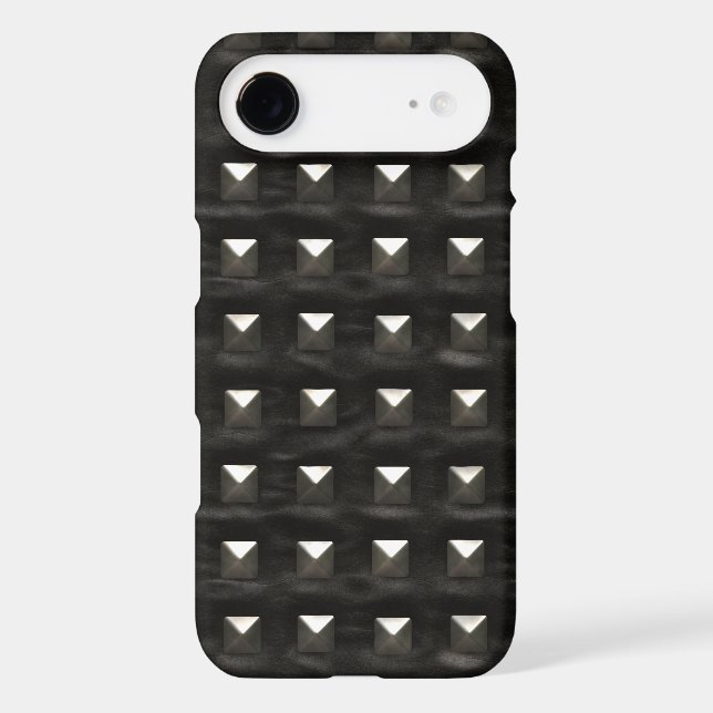 Studded Black Leather Case-Mate iPhone Case (Back)
