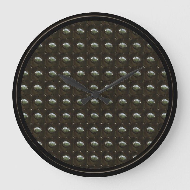 Studded Leather 2  Wall Clock (Front)
