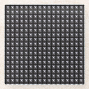 Studded Steel Texture Glass Coaster