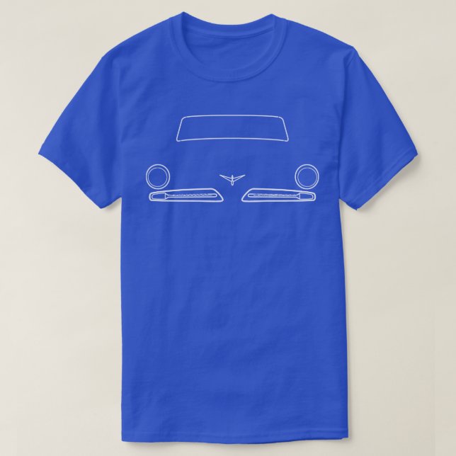 Studebaker Commander 1954 classic white outline T-Shirt (Design Front)