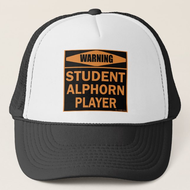 Student Alphorn Player Trucker Hat (Front)