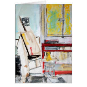 Student Art Studio Aix-en-Provence 1982 card