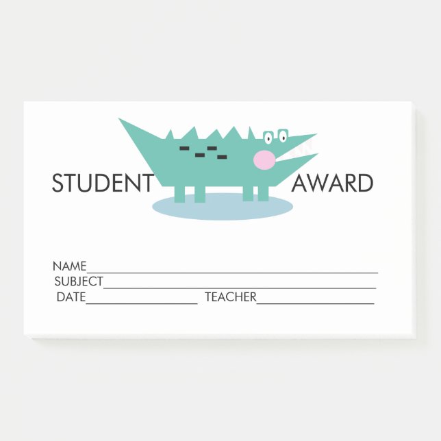 Student Award Achievement Announcement Post-it Notes (Front)