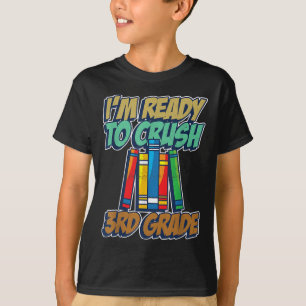 Student Boys Girls 3rd Grade School Books Back To T-Shirt