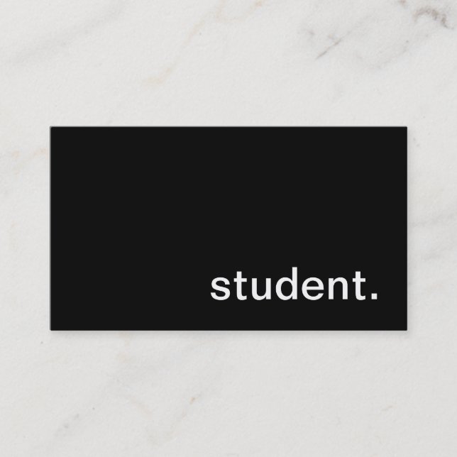 Student Business Card (Front)