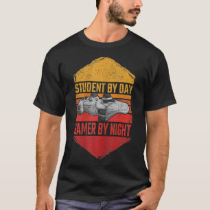 Student By Day Gamer By Night Meme For Gamers Tee