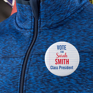 Student Council Election Vote Buttons   Red White 