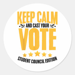 Student Council School Student Organisation Cl Pre Classic Round Sticker