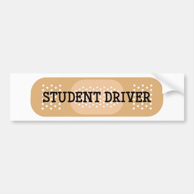 Student Driver Bandage Bumper Sticker (Front)