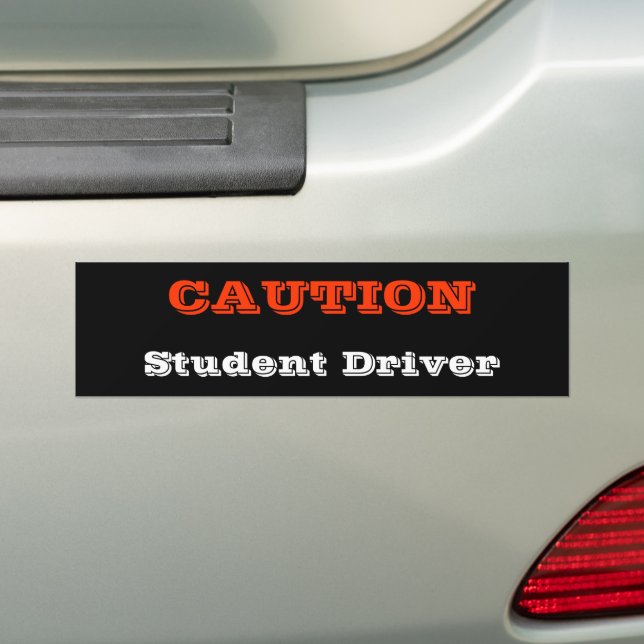 Student Driver Bumper Sticker (On Car)