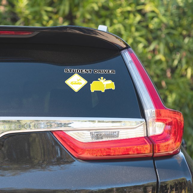 STUDENT DRIVER - CRASH YELLOW (Car Side)