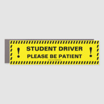 STUDENT Driver Custom Car Magnet v2