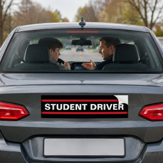 Student Driver New Driving Instructor Warning Bumper Sticker