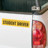 Student Driver Too Close Funny Bumper Sticker (On Truck)