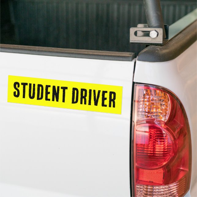 Student Driver Warning Drivers Education Bumper Sticker (On Truck)