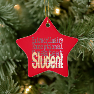 Student Extraordinaire Ceramic Tree Decoration