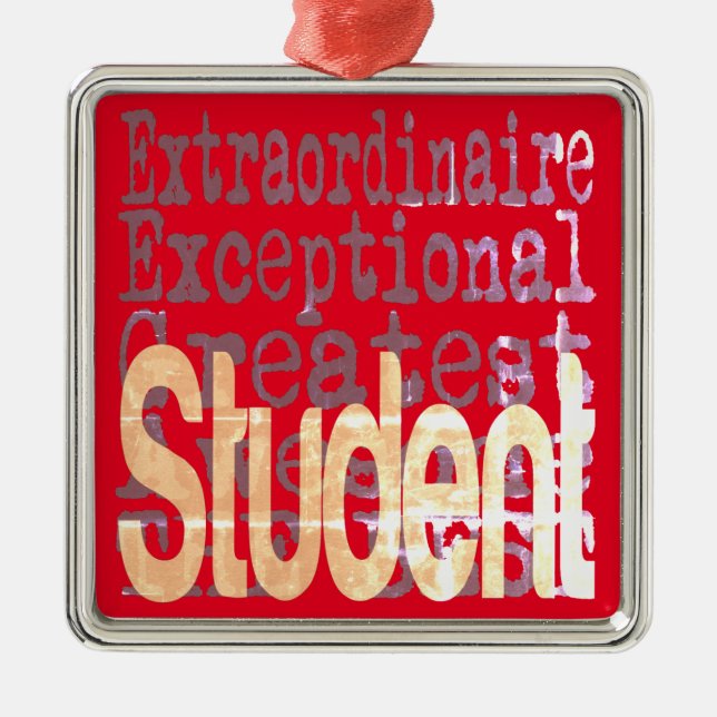 Student Extraordinaire Metal Tree Decoration (Front)