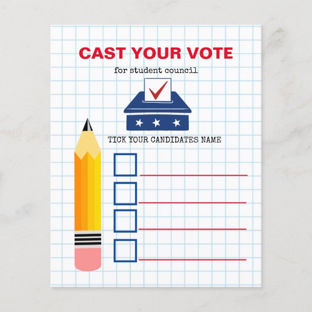 Student Government Ballot Flyer: Cast Your Vote Flyer (Front)