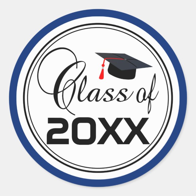 Student Graduate - Class of 20XX Classic Round Sticker (Front)